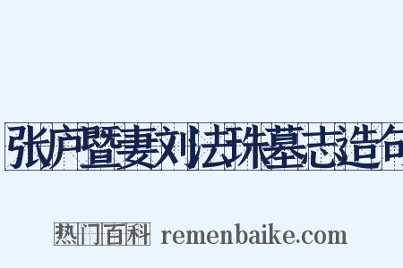 张庐暨妻刘法珠墓志造句是什么意思的图片